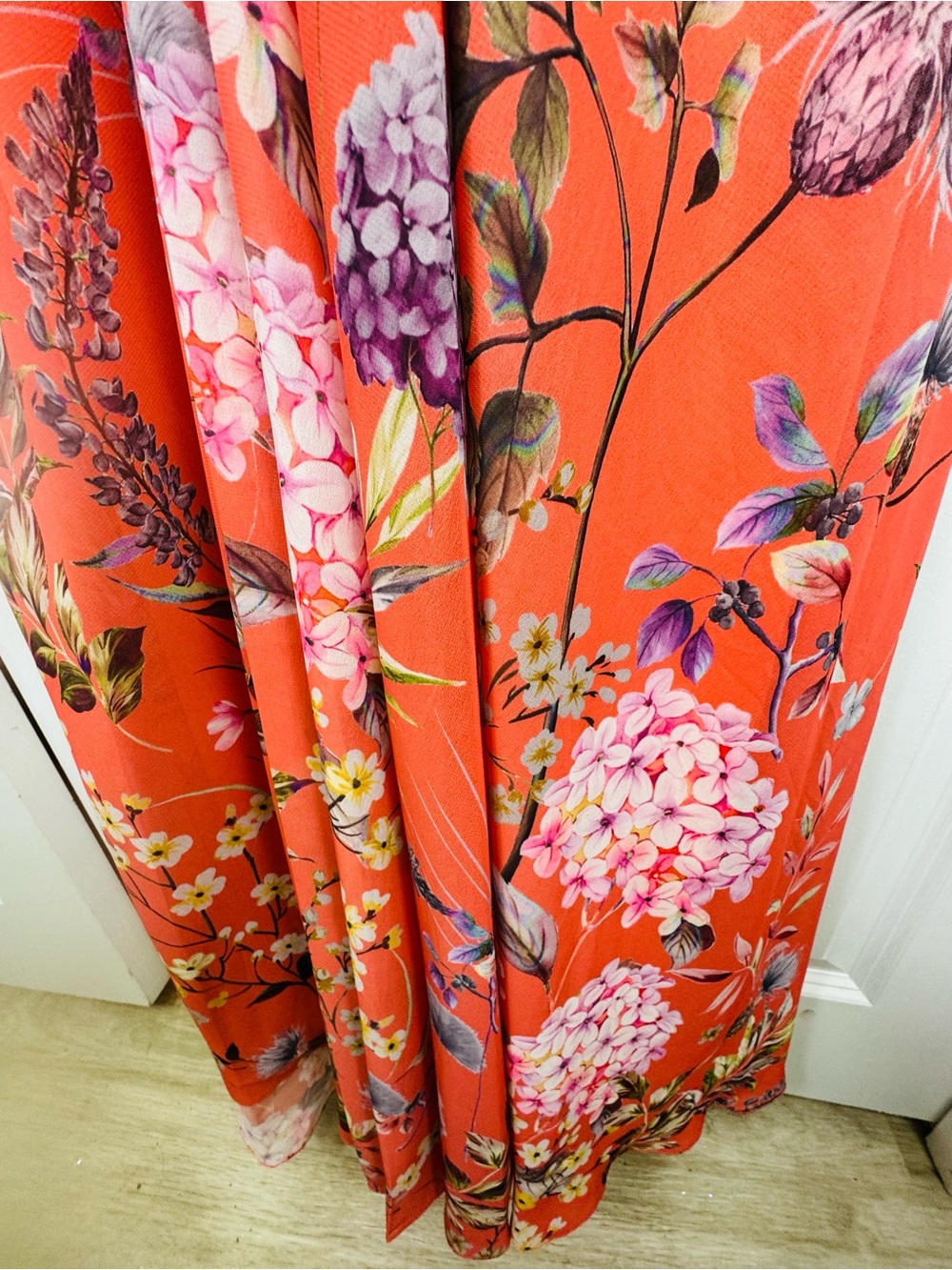 Mac Duggal Coral Goddess Vacation Maxi Dress Size 0 - Picture 6 of 8
